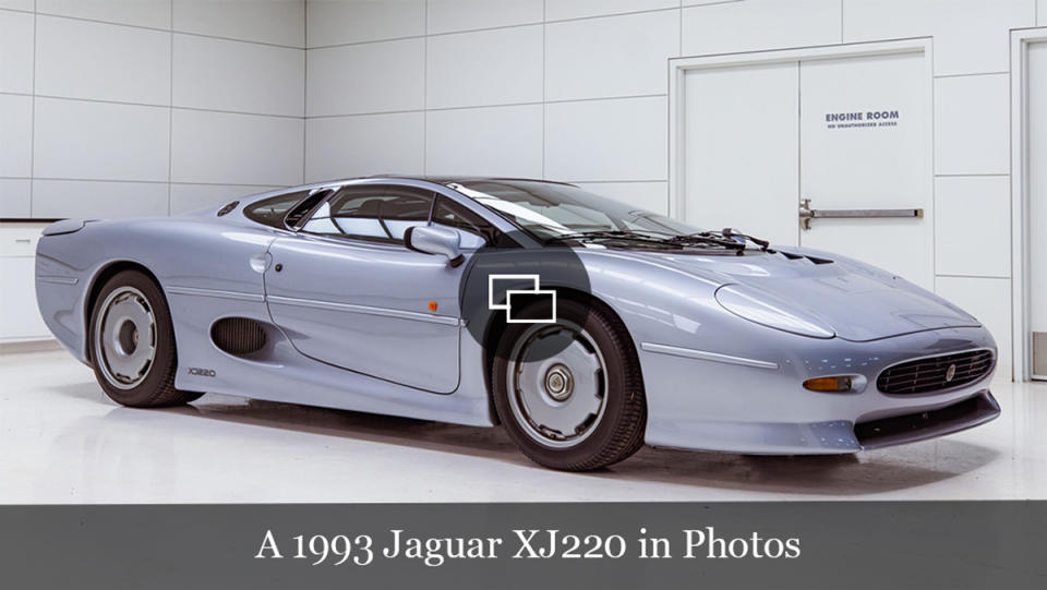 A 1993 Jaguar XJ220 supercar.