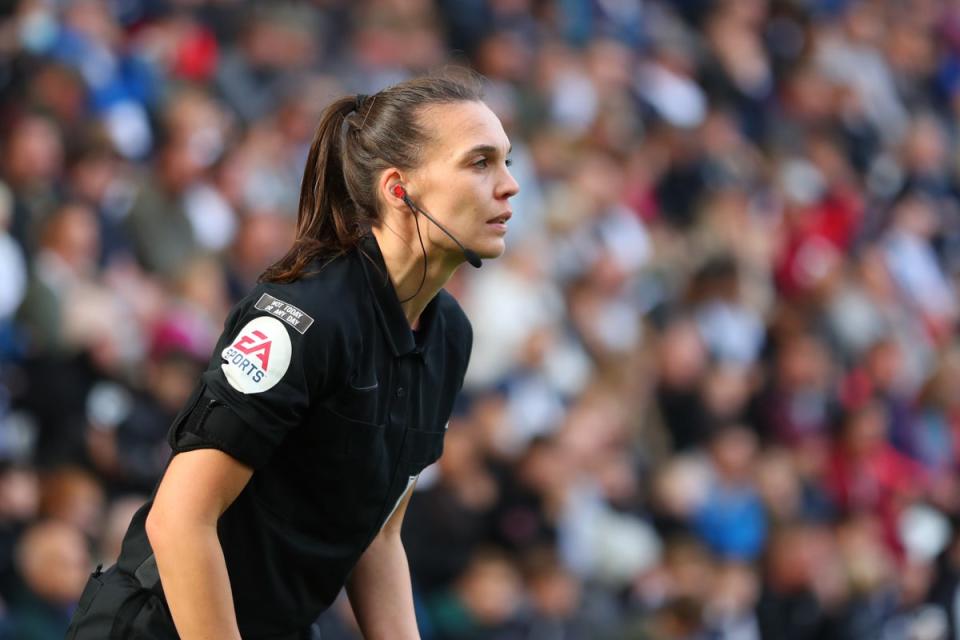 Natalie Aspinall has been assistant referee at the top flight since the 2022-23 season (Getty)