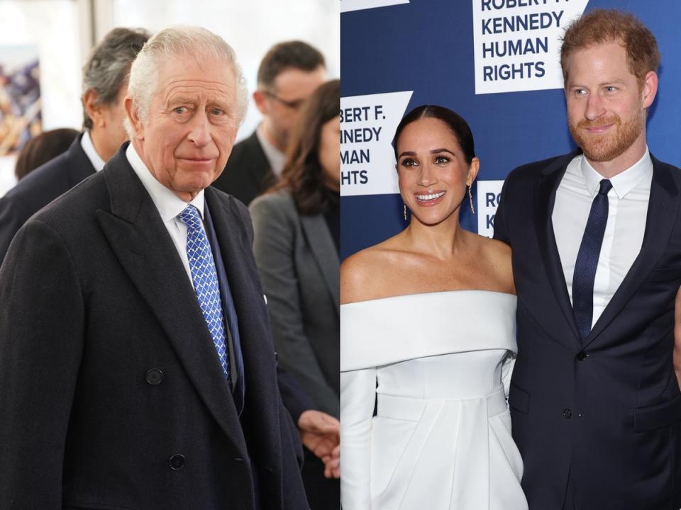 King Charles III has reportedly officially invited the Duke and Duchess of Sussex to his coronation (Getty)