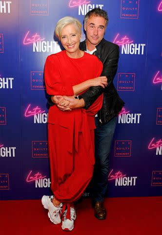 Dave Benett/WireImage Dame Emma Thompson (L) and Greg Wise at a Gala Screening of <i>Late Night</i> in 2019.