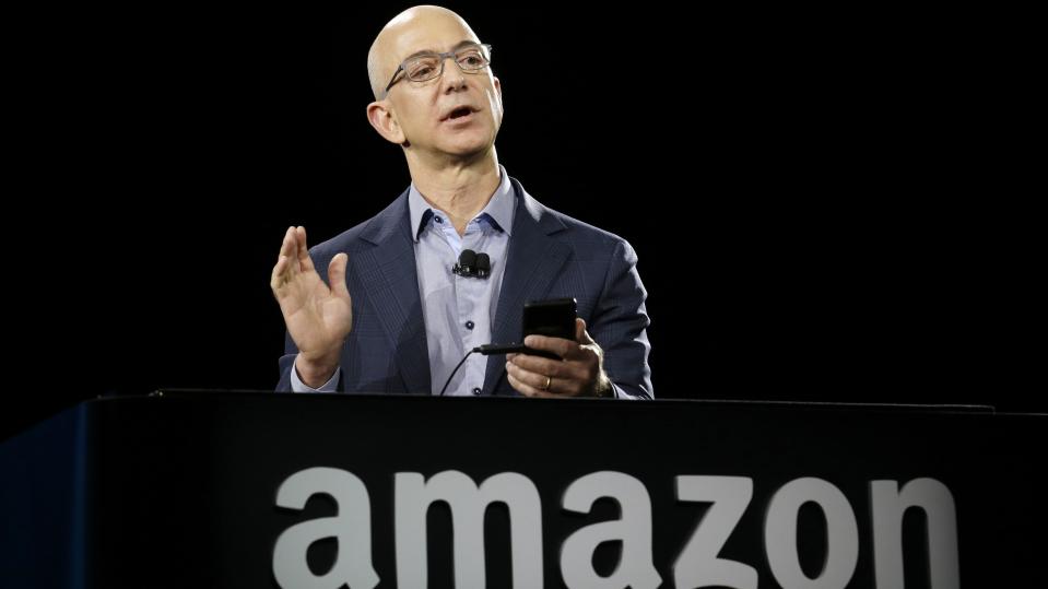 Amazon CEO Jeff Bezos. The tech giant will report earnings after the market close on Thursday, February 1. (Ted S. Warren/AP)