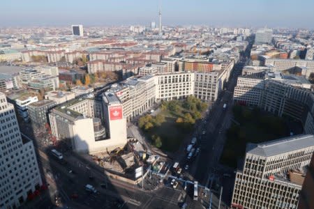 A general view shows the skyline of Potsdamer Platz square and the Leipziger Strasse street in Berlin, Germany, November 6, 2018.    REUTERS/Fabrizio Bensch