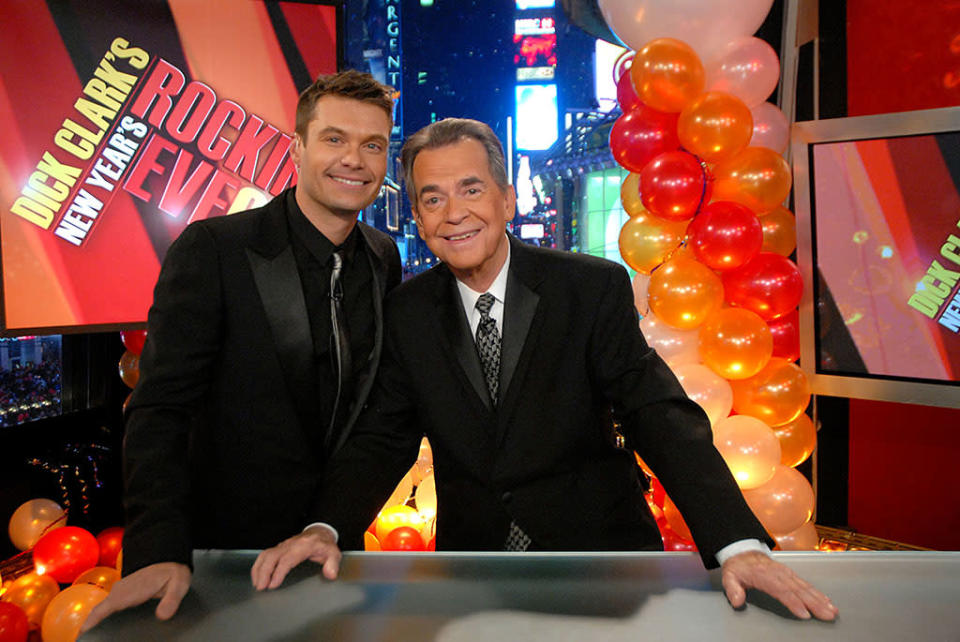 NYRE 2008 Ryan Seacrest & Dick Clark