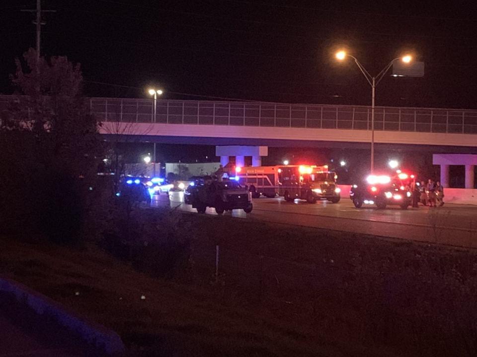 One person was hit and killed by a car on I-75 in Montgomery County.