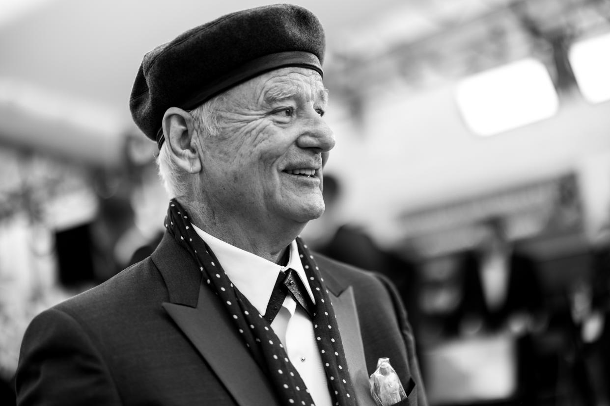 HOLLYWOOD, CALIFORNIA - MARCH 27:  (EDITORS NOTE: Image has been converted to black and white) Bill Murray attends the 94th annual Academy Awards at Hollywood and Highland on March 27, 2022 in Hollywood, California. (Photo by Emma McIntyre/Getty Images)