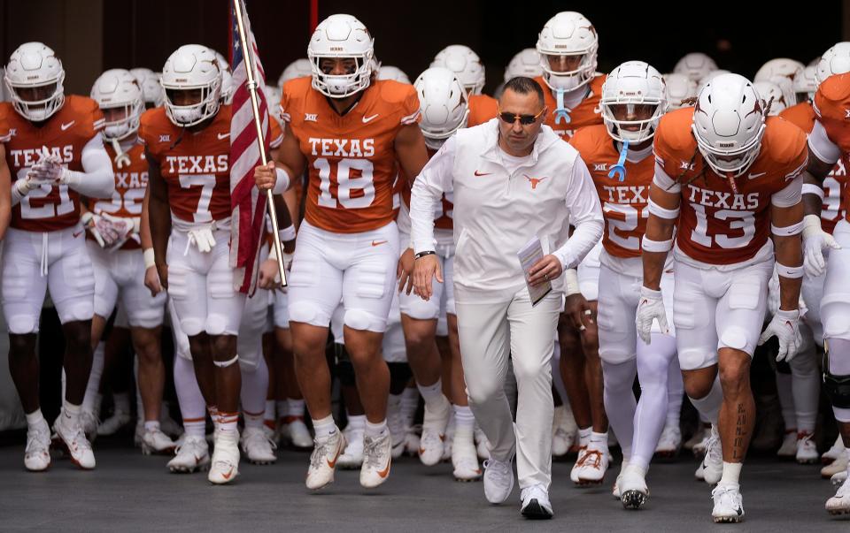 Though Texas coach Steve Sarkisian has his 7-1 Longhorns sitting at No. 7 in the first CFP rankings, he had no interest in talking about that this week. But many believe if Texas wins out and takes the Big 12 championship game, it will get a playoff invitation.