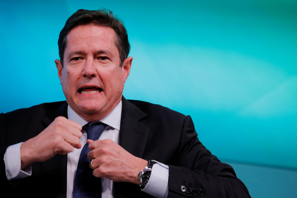 Chief executive officer of Barclays, Jes Staley, takes part in the Yahoo Finance All Markets Summit in New York, U.S., February 8, 2017. REUTERS/Lucas Jackson