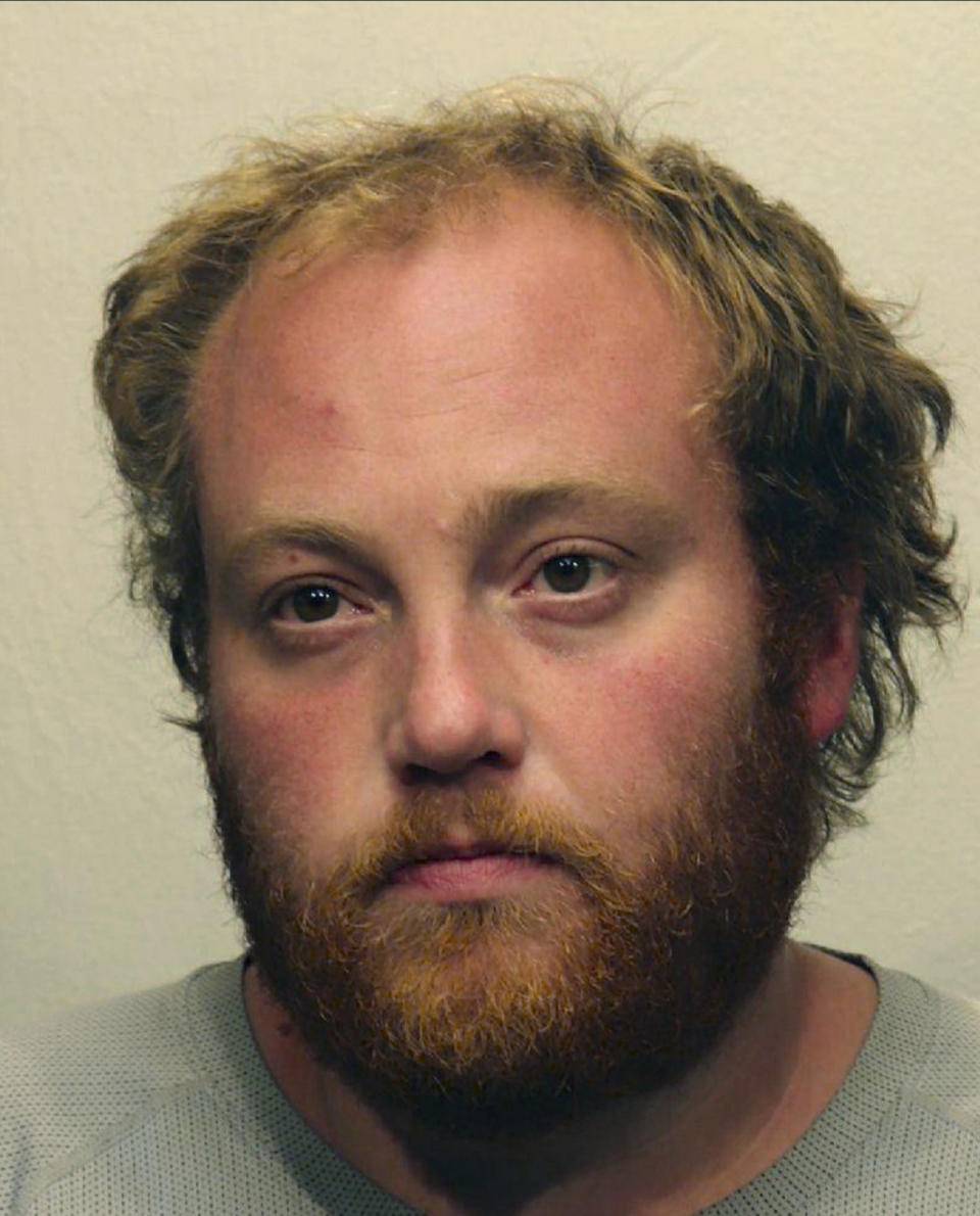 This undated booking photo from the St. Louis (Minnesota) County Sheriff’s Office shows Matthew James Amiot, who was arrested Friday, Sept. 13, 2019, in connection to last week's fire at the Adas Israel Congregation, in Duluth, Minn. Authorities said the fire that destroyed the historic synagogue in northeastern Minnesota doesn't appear to have been a hate crime. Police are recommending that prosecutors charge Amiot with first-degree arson. (St. Louis (Minnesota) County Sheriff’s Office via AP)