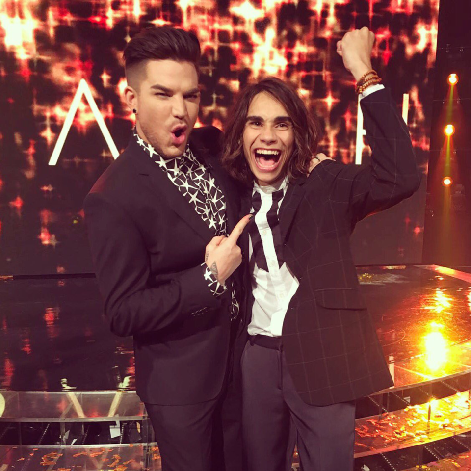 Isaiah Firebrace and Adam Lambert.