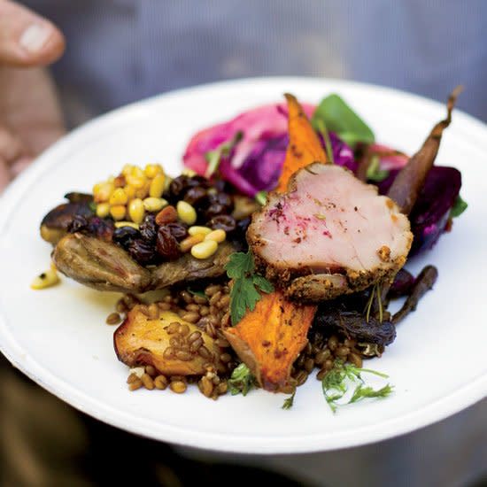 Spiced Pork Tenderloin with Hazelnut Vinaigrette