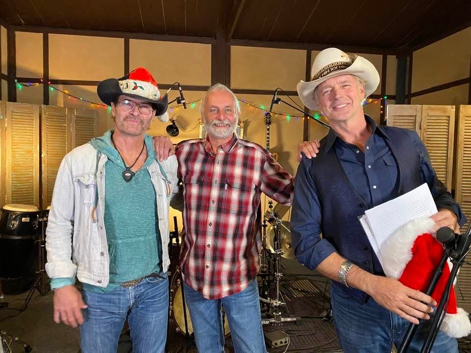 Singer-songwriter Keith Burns, with songwriting partner/Southside resident Dennis Twigg, and John Schneider, posed for a photo last year when Burns and Schneider recorded "What Family Might Say," a funny Christmas song written by Burns and Twigg. Twigg on Saturday is hosting Cause for Paws, a fundraiser for local animal rescuers and shelters, at his Coosahatchee RV Park and Music Pavilion in Ohatchee. Burns is the headline act.