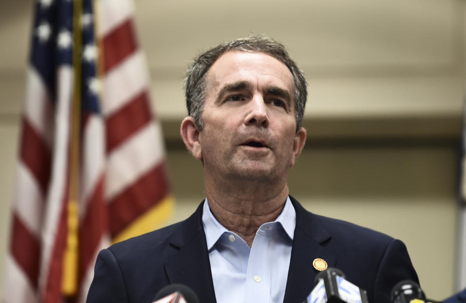 Virginia Gov. Ralph Northam (D) speaks about a mass shooting on June 1. Tougher gun laws would be a priority under unified Democratic control of the state. (Photo: ERIC BARADAT/Getty Images)