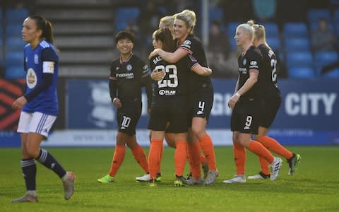 Millie Bright struck Chelsea's second - Credit: Getty Images