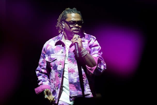 PHOTO: In this March 17, 2022, file photo, Gunna performs onstage at 'Samsung Galaxy + Billboard' during the 2022 SXSW Conference and Festivals at Waterloo Park in Austin. (Amy E. Price/Getty Images for SXSW, FILE)