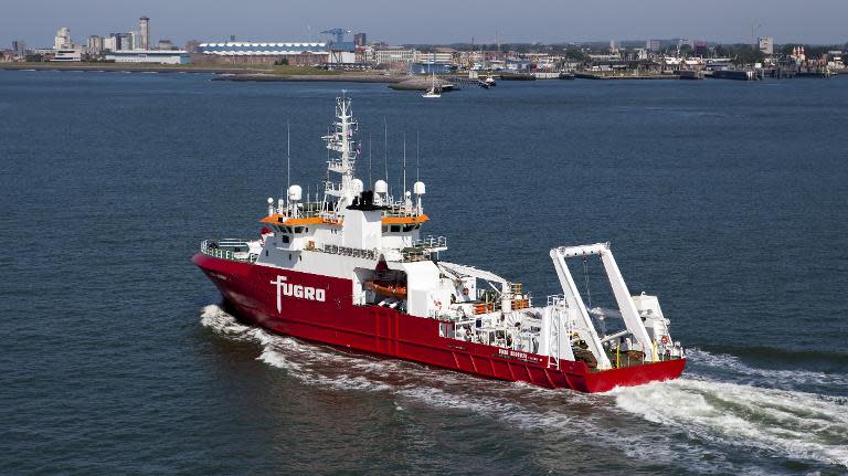 Australian-contracted survey ship M/V Fugro Discovery leaves the port in search for missing Malaysia Airlines flight MH370, in October 2014