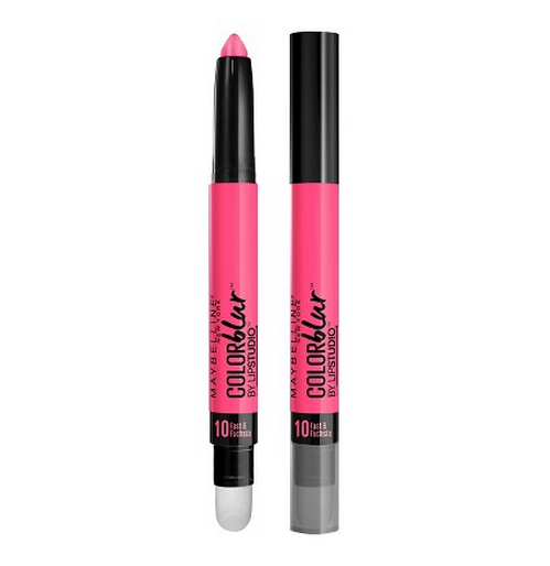 <p>This new matte, creamy pencil is heavily pigmented. Use the smudger on the other end to feather out the color into more of a soft stain. The application is fun and innovative, allowing you to easily adjust opacity. <a href="http://www.target.com/p/maybelline-lip-studio-color-blur/-/A-17195829?ref=tgt_adv_XSG10001&AFID=google_pla_df&LNM=17195829&CPNG=Health+Beauty&kpid=17195829&LID=17pgs&ci_src=17588969&ci_sku=17195829&kpid=17195829&gclid=CjwKEAjw0NytBRD-1d3QsdHNpR0SJACGXqgRRJ7z5BK3eXYB8n2PVPJ5hNwXSxzD43IFfovvXQjGqRoCvzLw_wcB" rel="nofollow noopener" target="_blank" data-ylk="slk:Maybelline Lip Studio Color Blur;elm:context_link;itc:0;sec:content-canvas" class="link ">Maybelline Lip Studio Color Blur</a> ($7)</p>