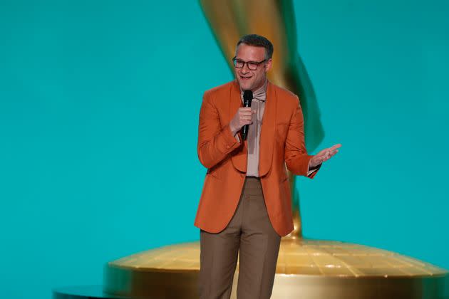 Seth Rogen on stage at the Emmys (Photo: CBS Photo Archive via Getty Images)