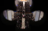 <p>The casket is led out following the funeral service for U.S. Sen. John McCain at the National Cathedral on Sept. 1, 2018 in Washington, D.C. (Photo: Mark Wilson/Getty Images) </p>