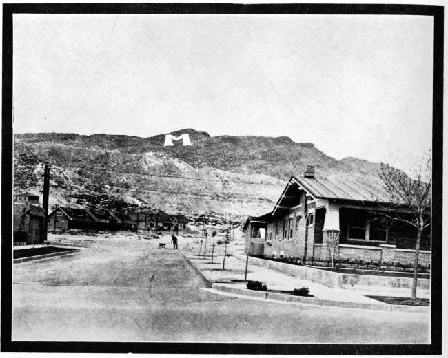 The original M on the Franklin Mountains was painted in 1923, just to the east of what is now Murchison Park.