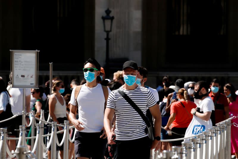 FILE PHOTO: France requires masks inside public places