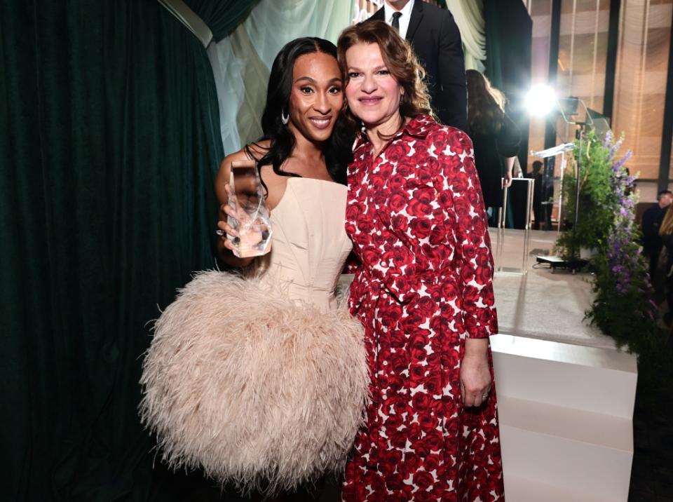 NEW YORK, NEW YORK - APRIL 04: Honoree Michaela Jaé Rodriguez and Sandra Bernhard attend Variety's Power of Women presented by Lifetime at The Grill on April 4, 2023 in New York City. (Photo by Jamie McCarthy/Variety via Getty Images)