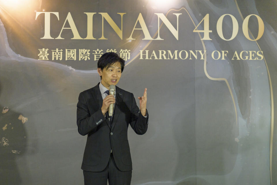 ▲台南市副市長葉澤山表示，台南市交響樂團將在「台南400國際音樂節」演奏「風起王城四部曲」屬於台南的交響樂曲。（記者劉秋菊拍攝）