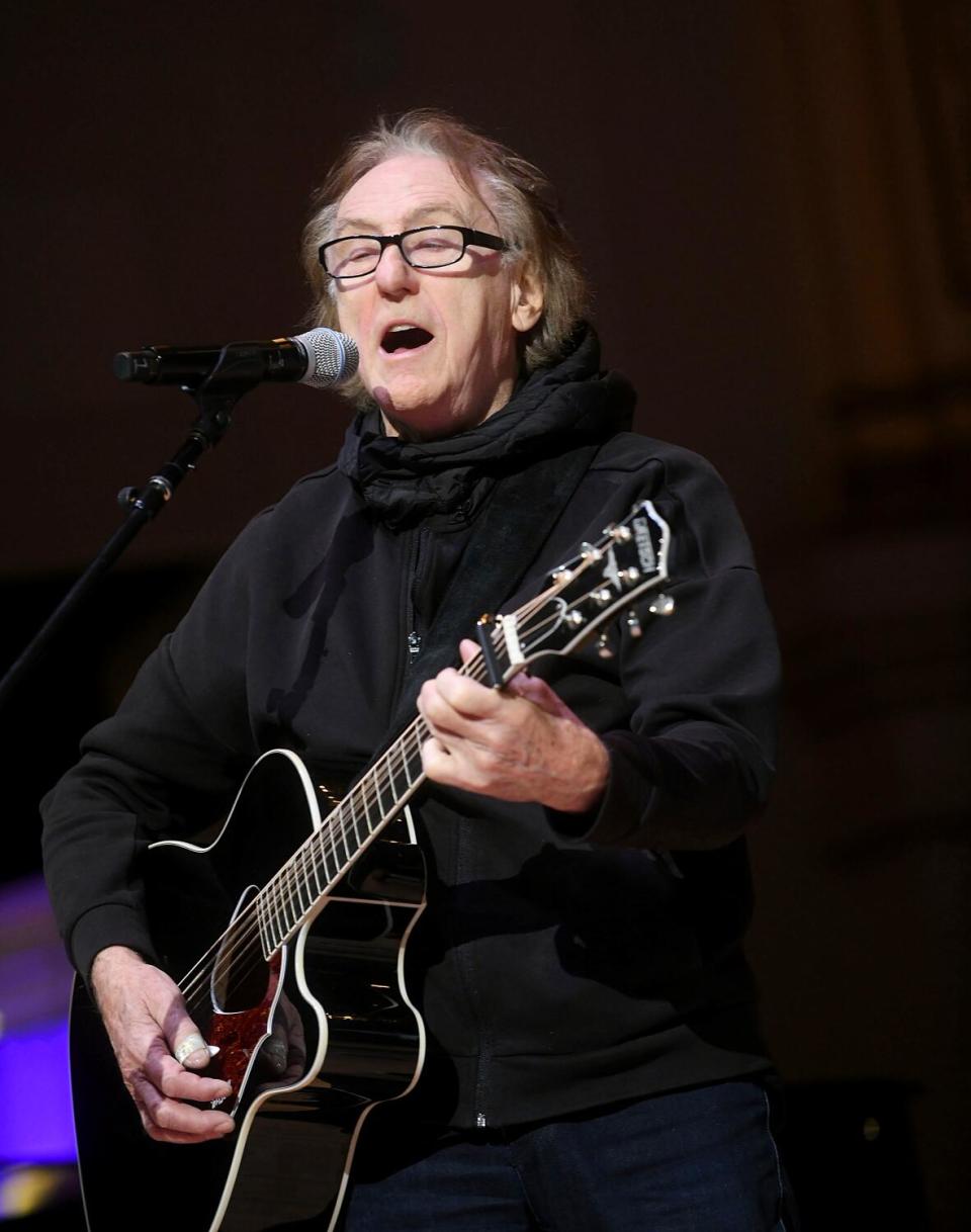 Denny Laine performing in 2023.