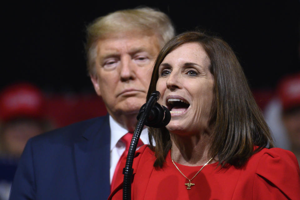 Senator Martha McSally (R-Ariz.) is still trying to make voters forget she supported Affordable Care Act repeal and rallied her colleagues to get the "fucking thing" done. (Photo: JIM WATSON via Getty Images)