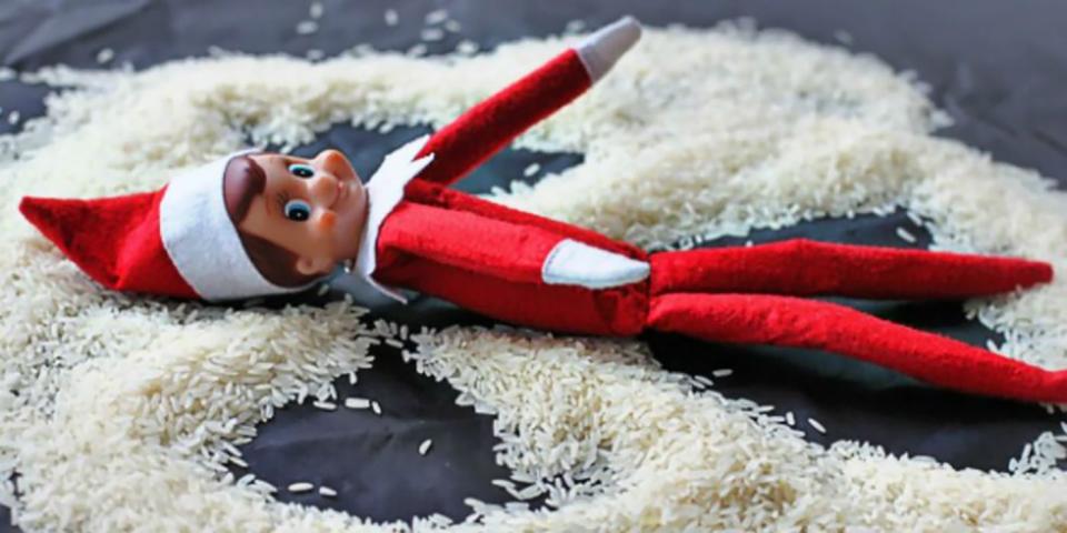 Elf on the Shelf Making Snow Angels