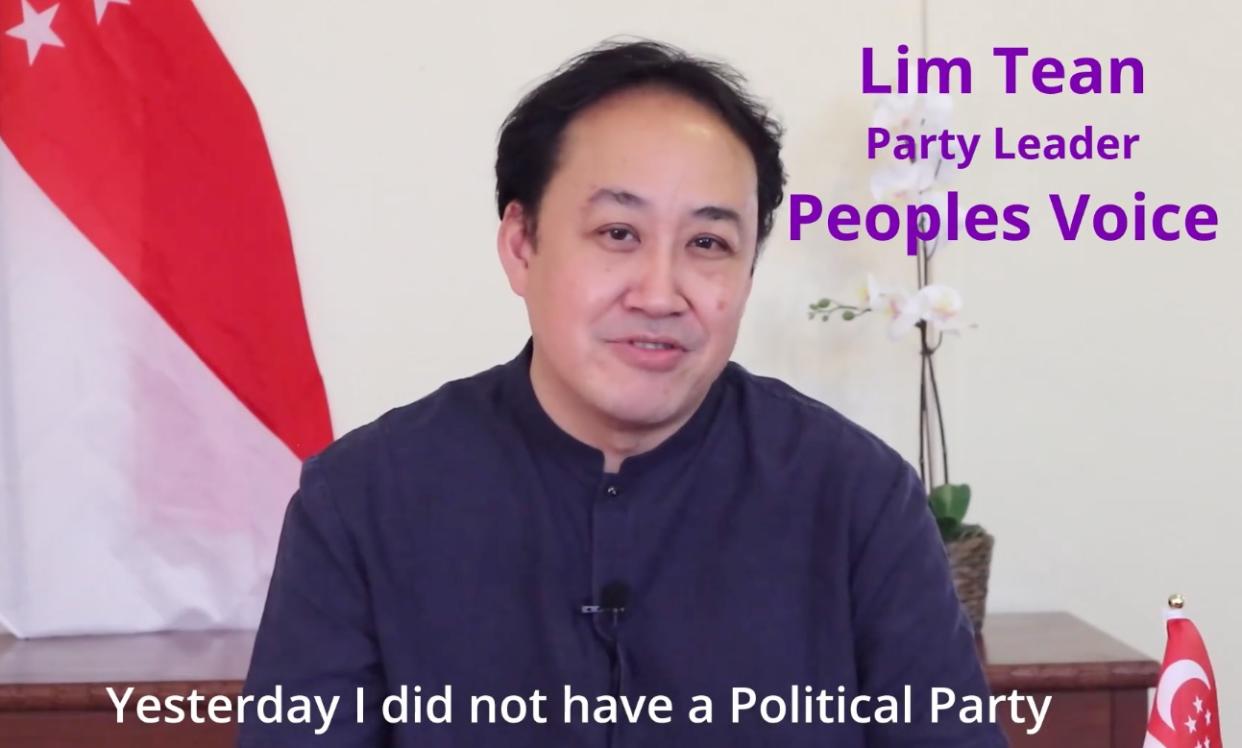 Lim Tean said that his party has done away with the 