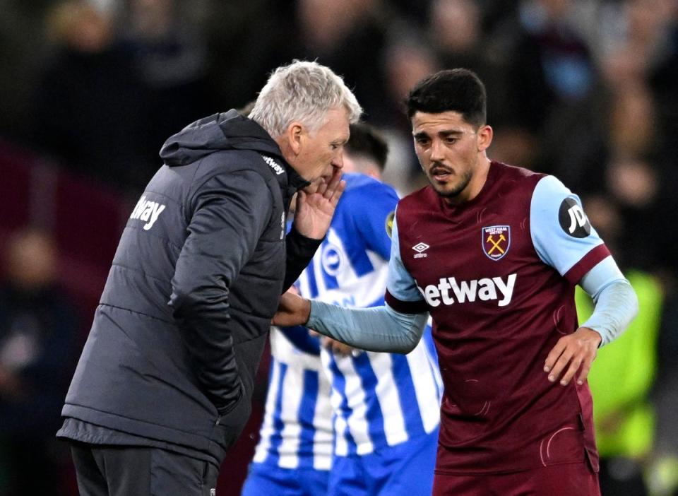 Pablo Fornals could not take his chance against Brighton (REUTERS)