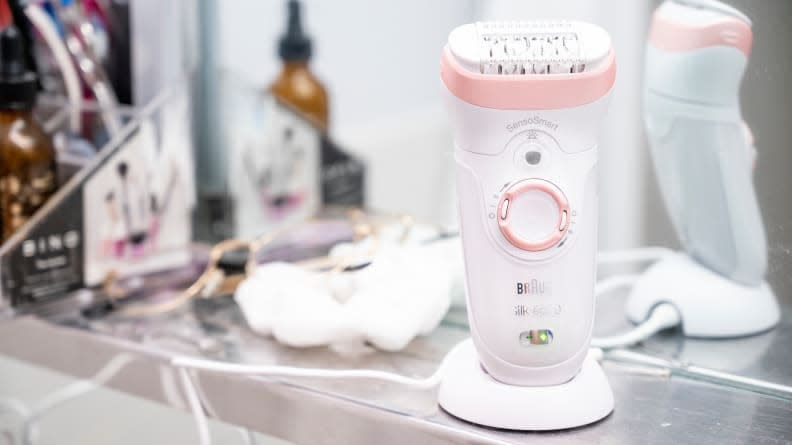 The Braun Silk-Epil 9 is rechargeable and cordless.