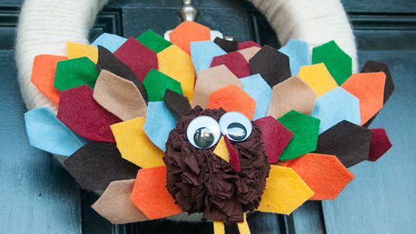 turkey crafts turkey wreath