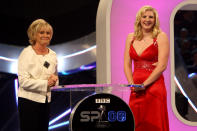 Presenter Sue Barker and Rebecca Adlingtonduring the BBC Sport Personality of the Year Awards at the Liverpool Echo Arena, Liverpool. (Photo by David Davies - PA Images/PA Images via Getty Images)