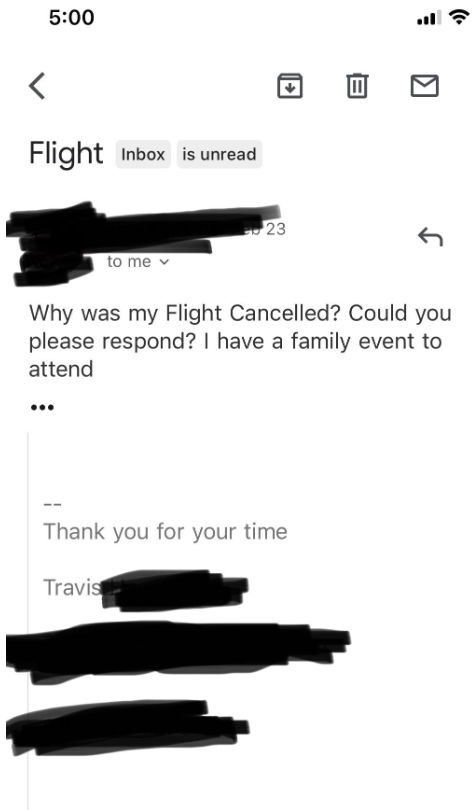 "Why was my Flight Cancelled?"