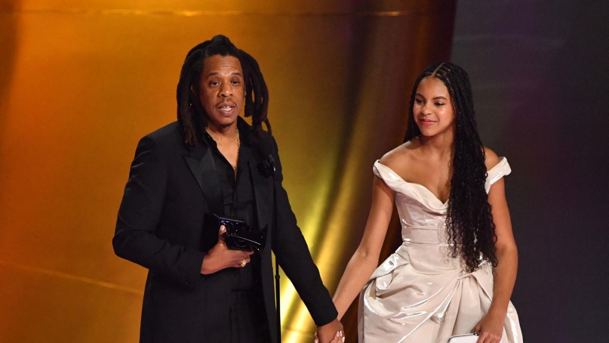 jay z and blue ivy at the 2024 grammys