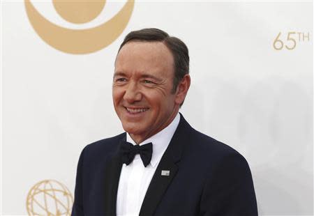 Actor Kevin Spacey arrives at the 65th Primetime Emmy Awards in Los Angeles September 22, 2013. REUTERS/Mario Anzuoni (UNITED STATES Tags: ENTERTAINMENT) (EMMYS-ARRIVALS)