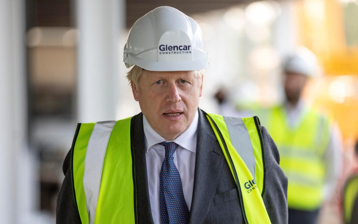 Boris Johnson on a building site - getty/wpa