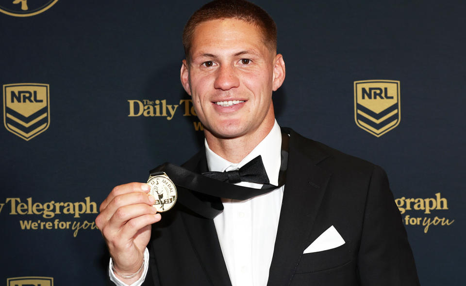 Kalyn Ponga, pictured here with the Dally M medal.