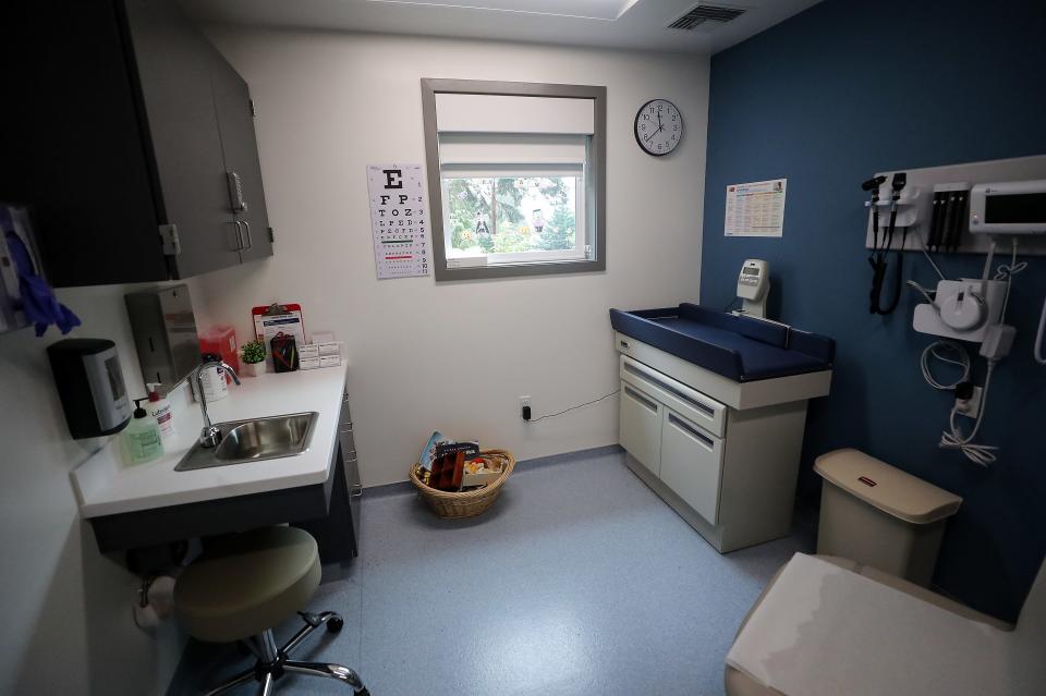 An exam room at the Suquamish Tribe Healing House.