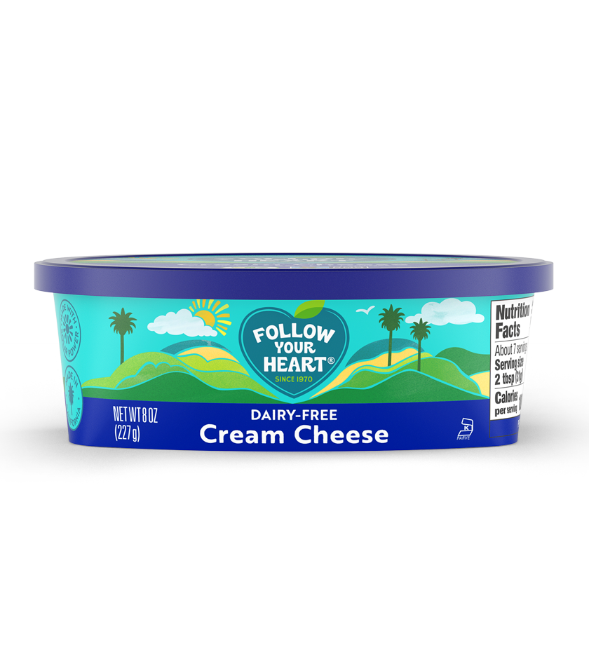 <p><a href="https://followyourheart.com/products/dairy-free-cream-cheese/" rel="nofollow noopener" target="_blank" data-ylk="slk:Shop Now;elm:context_link;itc:0;sec:content-canvas" class="link ">Shop Now</a></p><p>Dairy-Free Cream Cheese</p><p>followyourheart.com</p><span class="copyright">Follow Your Heart</span>