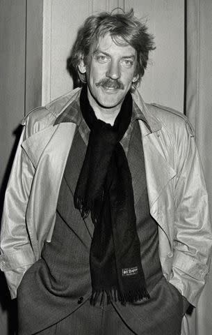 <p>Ron Galella/Ron Galella Collection via Getty</p> Donald Sutherland in the 1980s