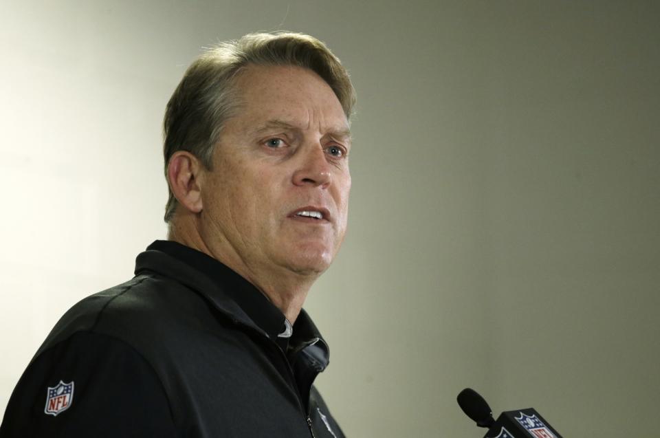 Jack Del Rio had some fun even after watching his All Pro guard attempt thrill-seeking activities. (AP)