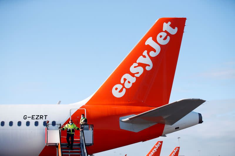 FILE PHOTO: EasyJet restarts its operations amid the coronavirus disease (COVID-19) outbreak at Gatwick Airport, in Gatwick