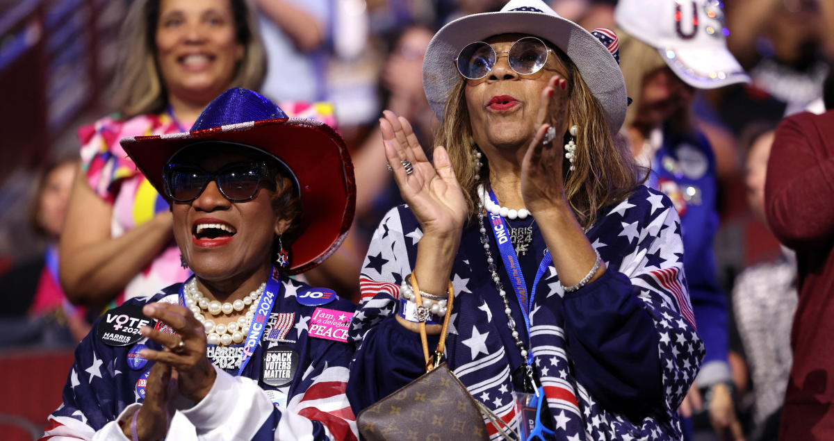 DNC fashion: Harris wore a tan suit — but attendees are sea of red, white and blue