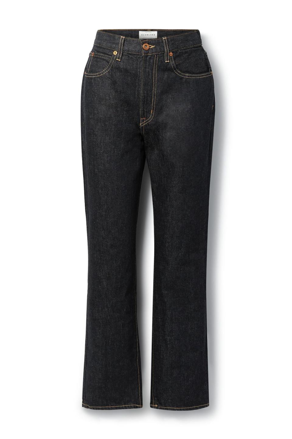 London High-Rise Straight-Leg Jeans