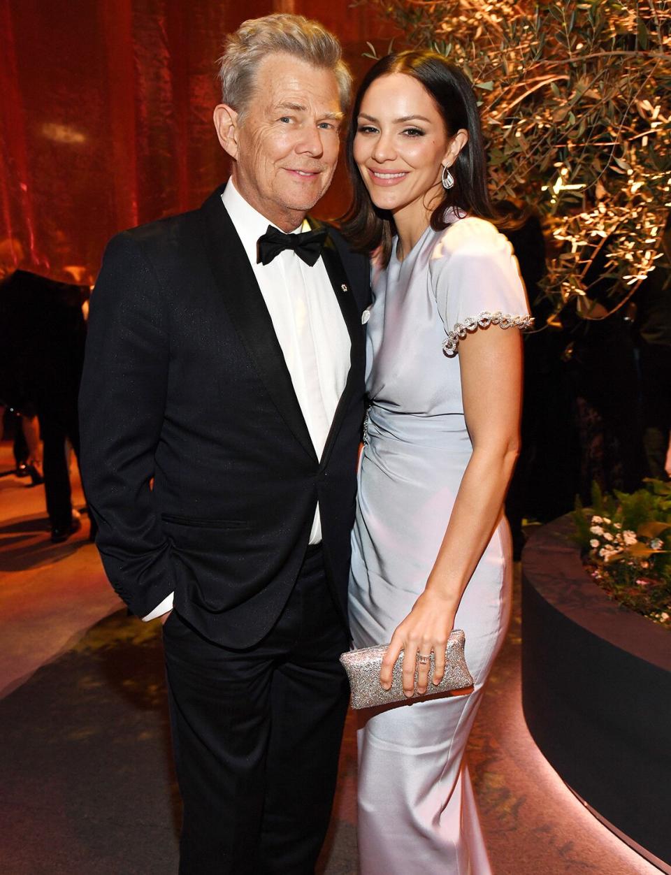 Now that's what we call date night! David Foster and Katharine McPhee pose at the 2020 Vanity Fair Oscar Party. 