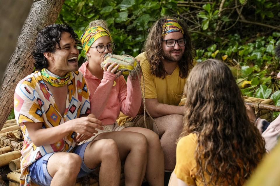 Sean Edwards, Hannah Rose, and Brandon Donlon on 'Survivor 45'