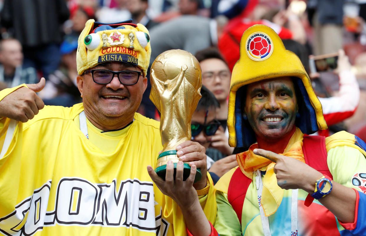 Fans at the match between Russia and Saudi Arabia