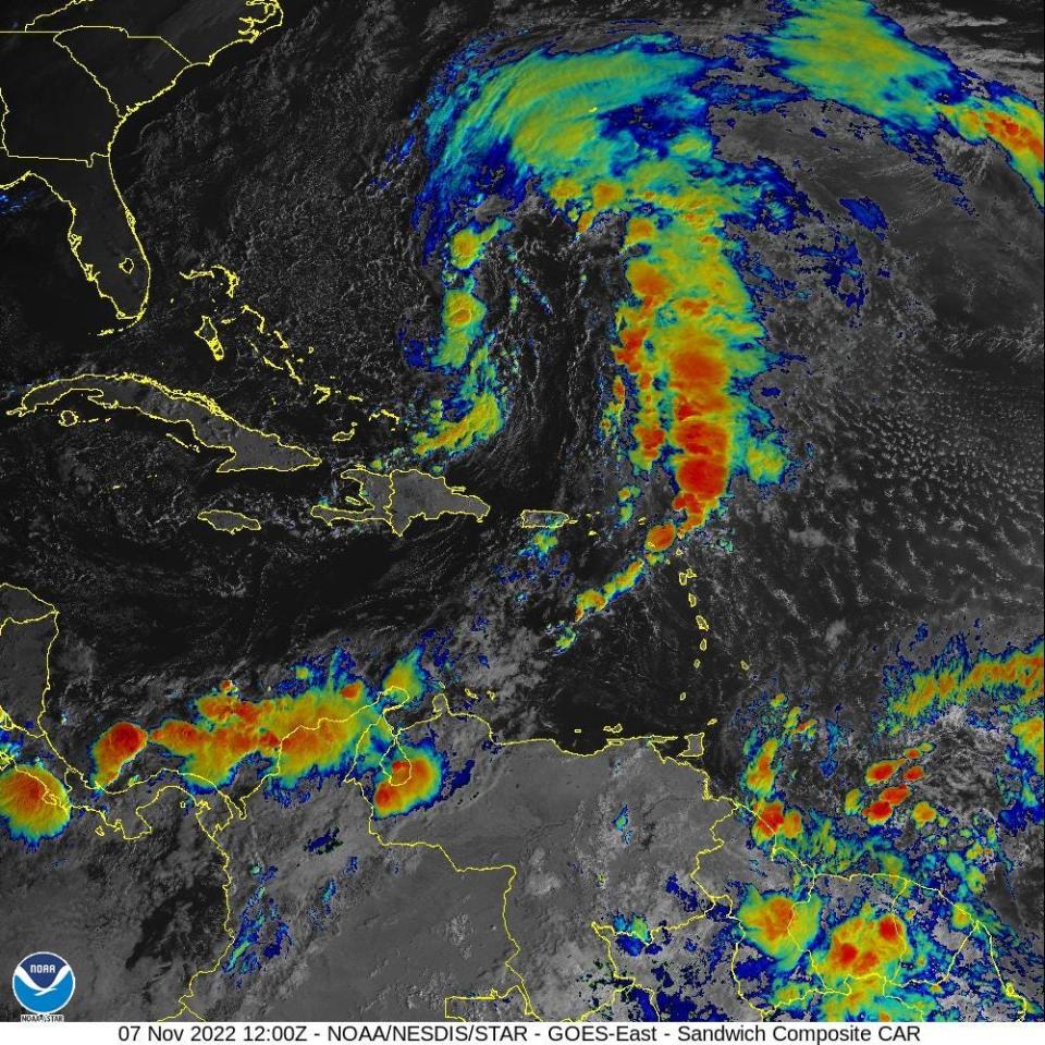 Subtropical Storm Nicole 7:30 a.m. Nov. 7, 2022.